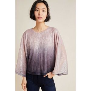 Anthropologie Serena Ombre Metallic Top XS